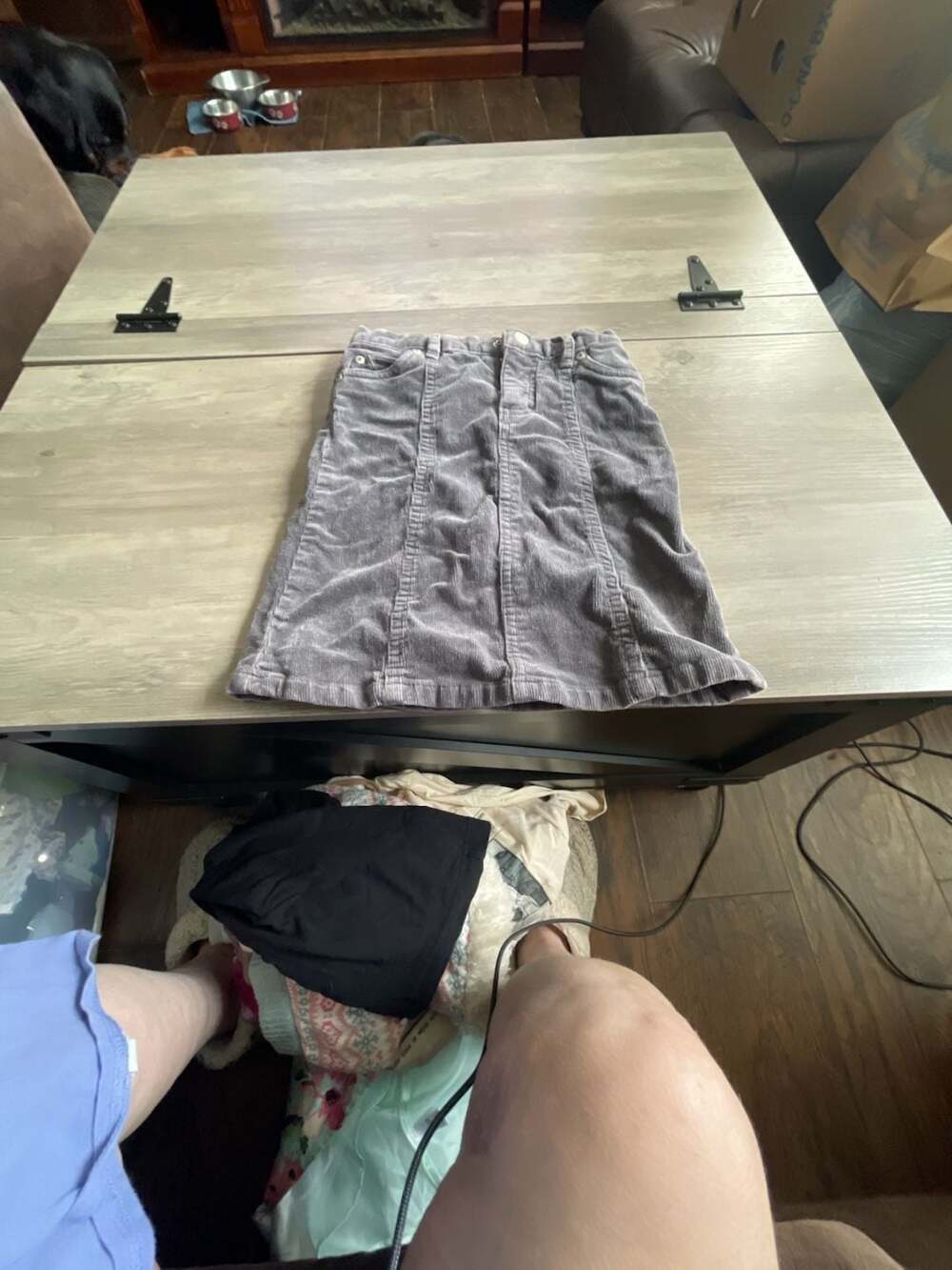 The Children's Place Corduroy Skirt Size 4 Gray Stretch Mini